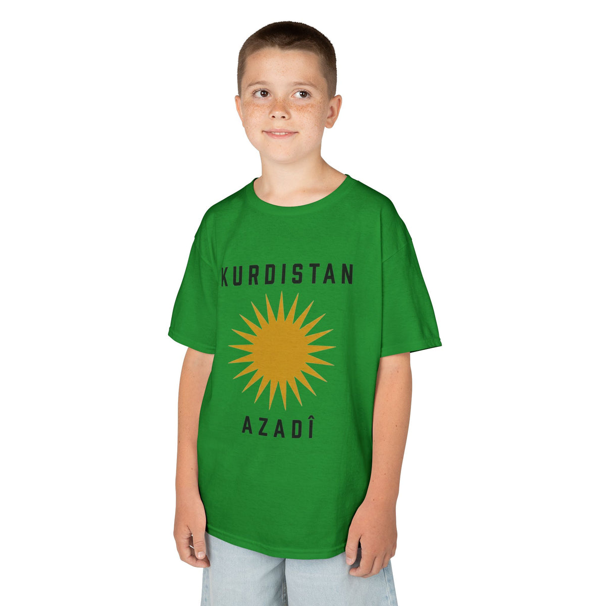 Kurdistan Azadi Sonne Wappen Flagge - Unisex Kinder & Jugendliche T-Shirt