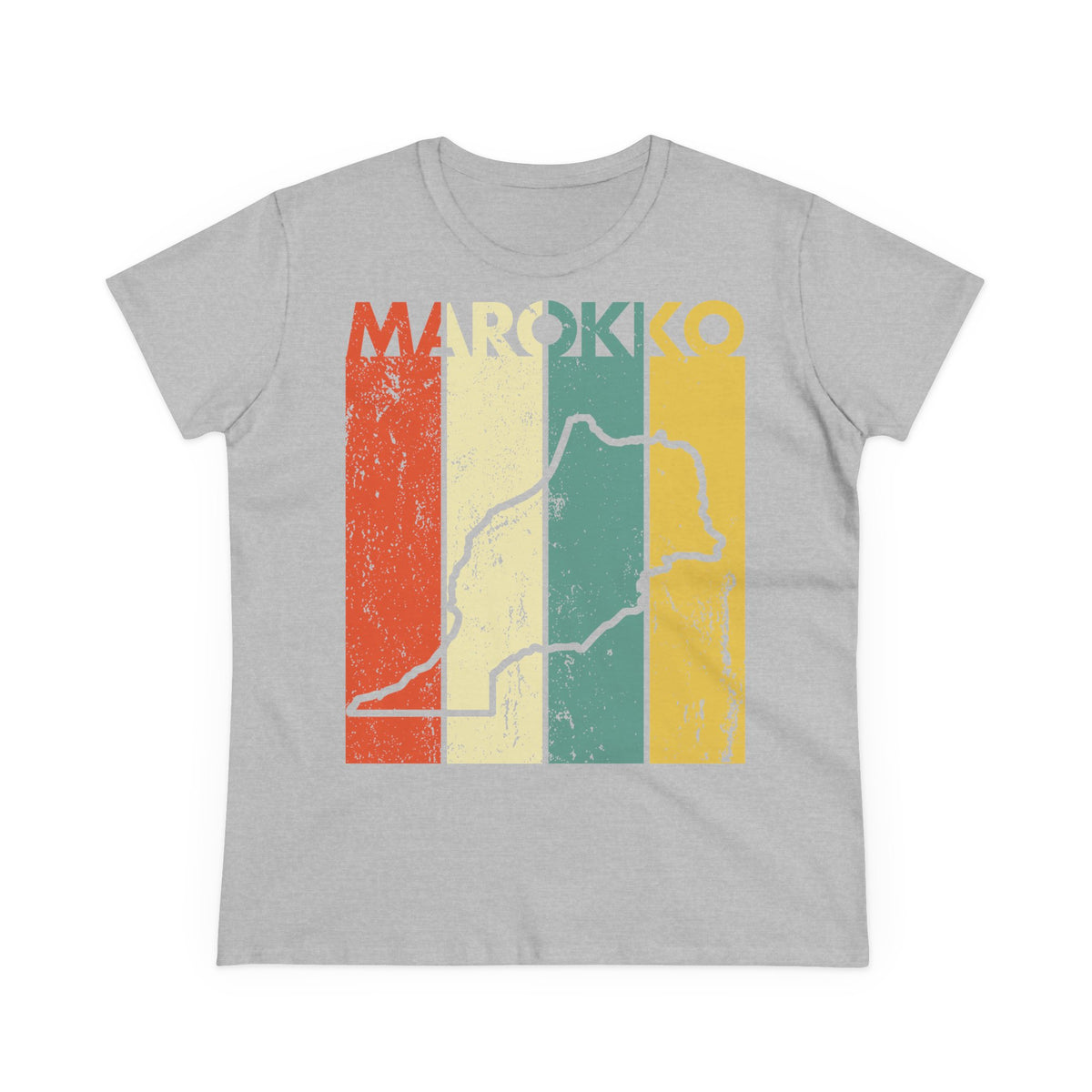 Escudo de Marruecos, bandera de Marruecos, orgullo, aficionada al fútbol y al deporte, idea de regalo - Camiseta para mujer