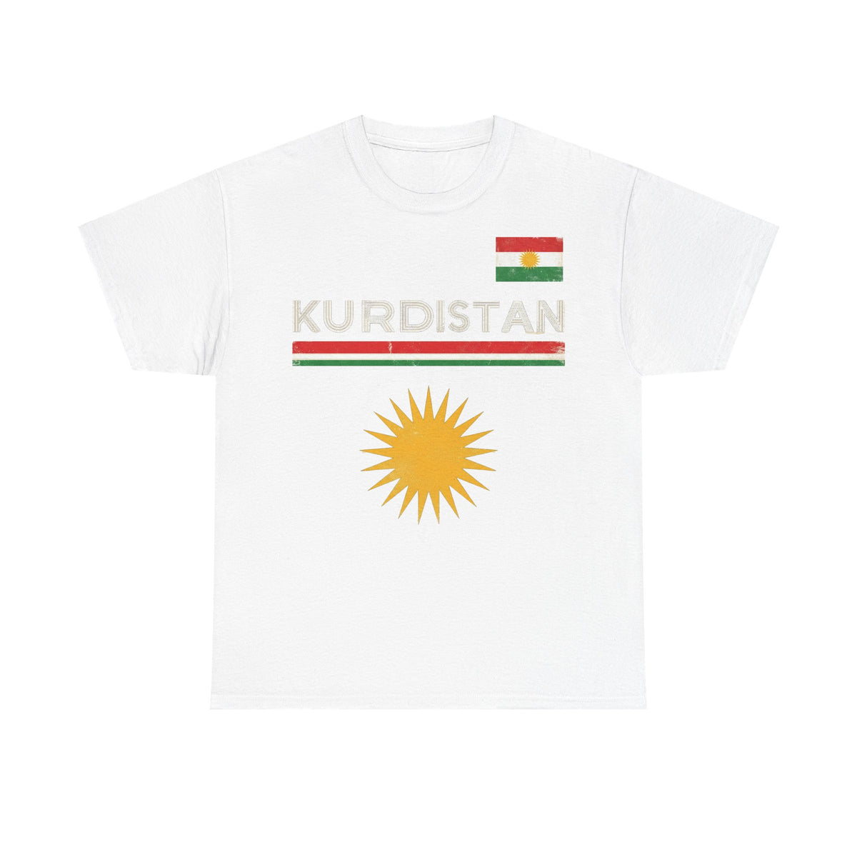 Kurdistán Azadi bandera escudo patria orgullo deporte fútbol aficionado - Camiseta unisex