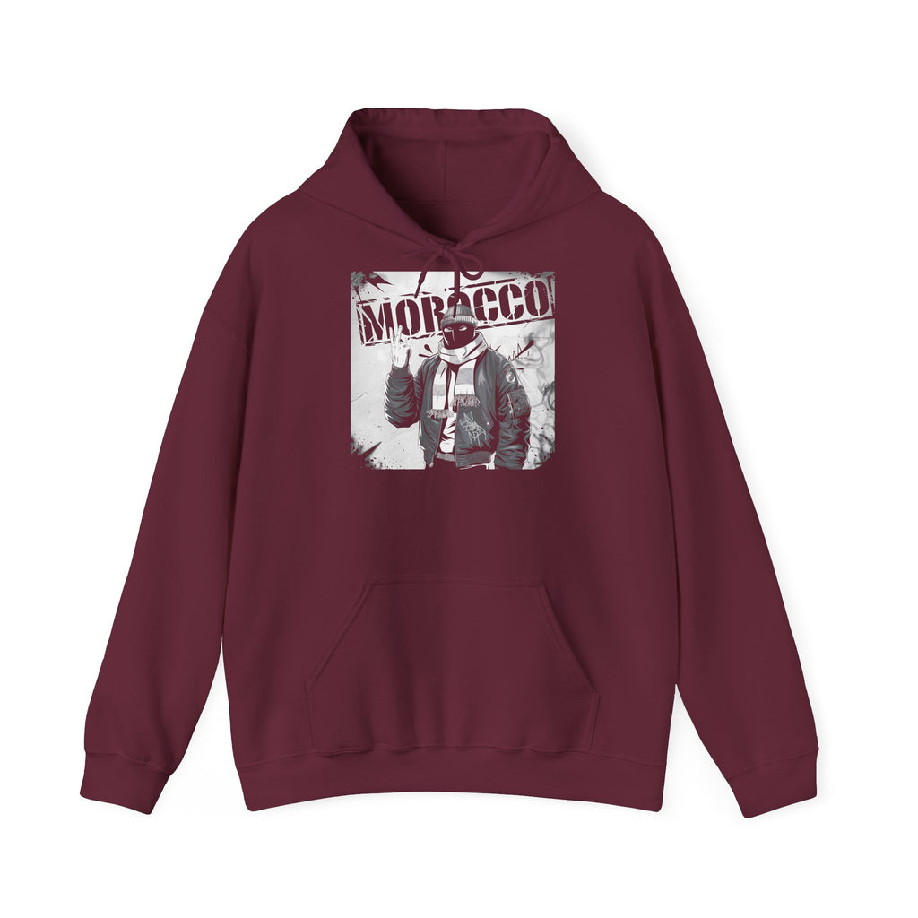 Marokko Hooligan Wappen Morocco Flagge Fußball Fan Sport Geschenkidee - Unisex Hoodie