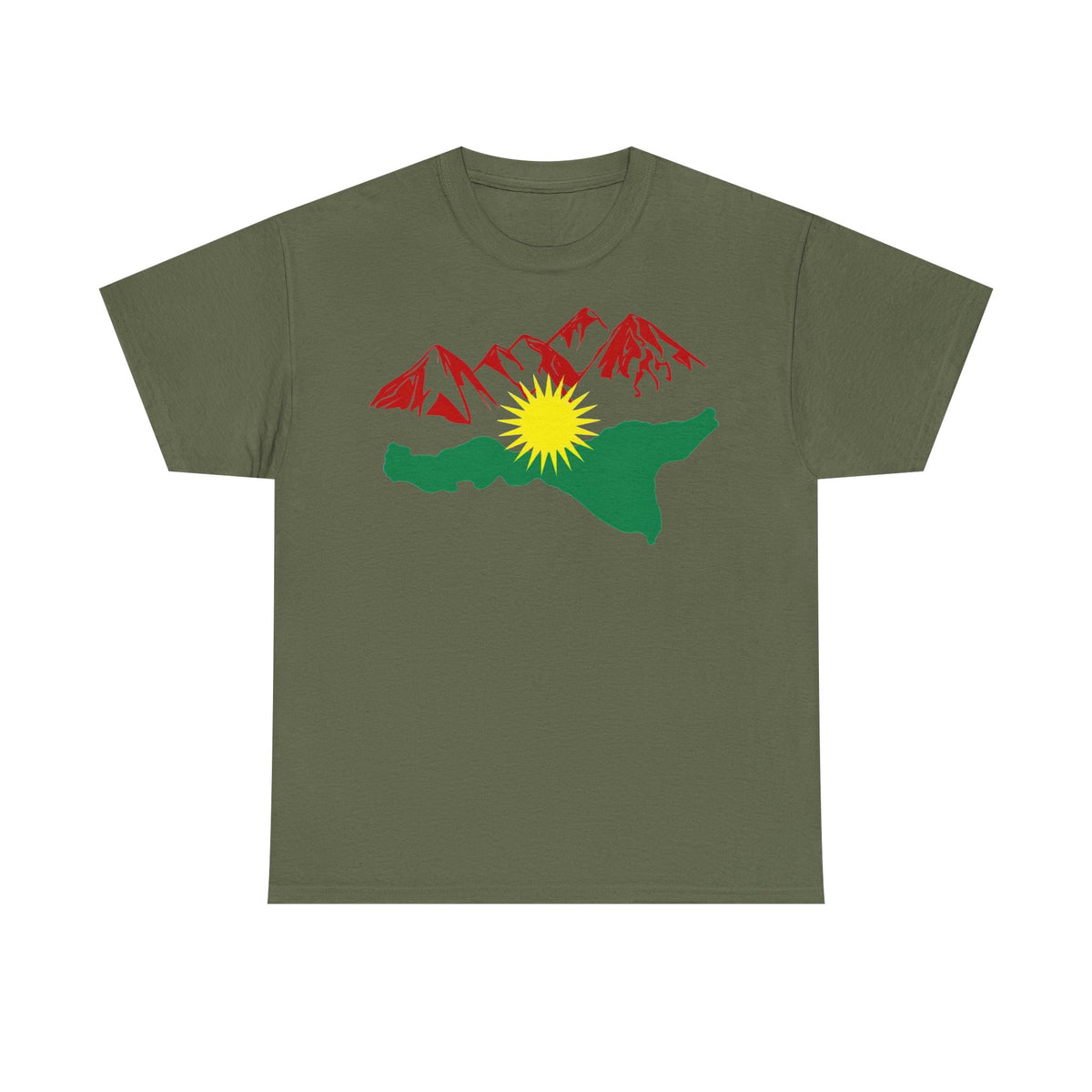 Kurdistan Berge Flagge Azadi Newroz - Unisex T-shirt