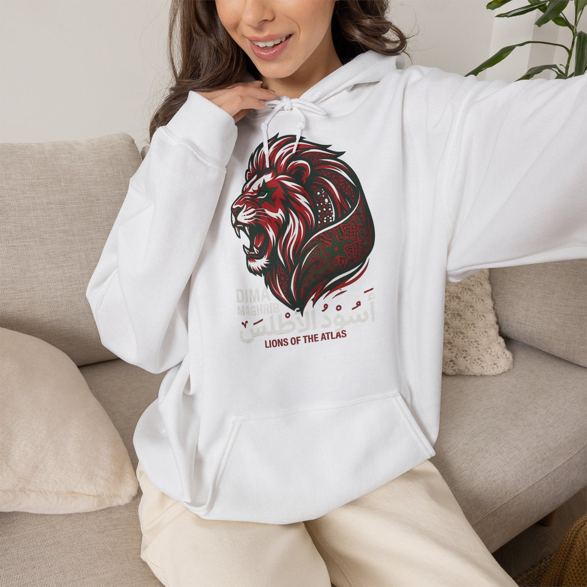 Marokkko Dima Maghrib Löwe - Unisex Hoodie