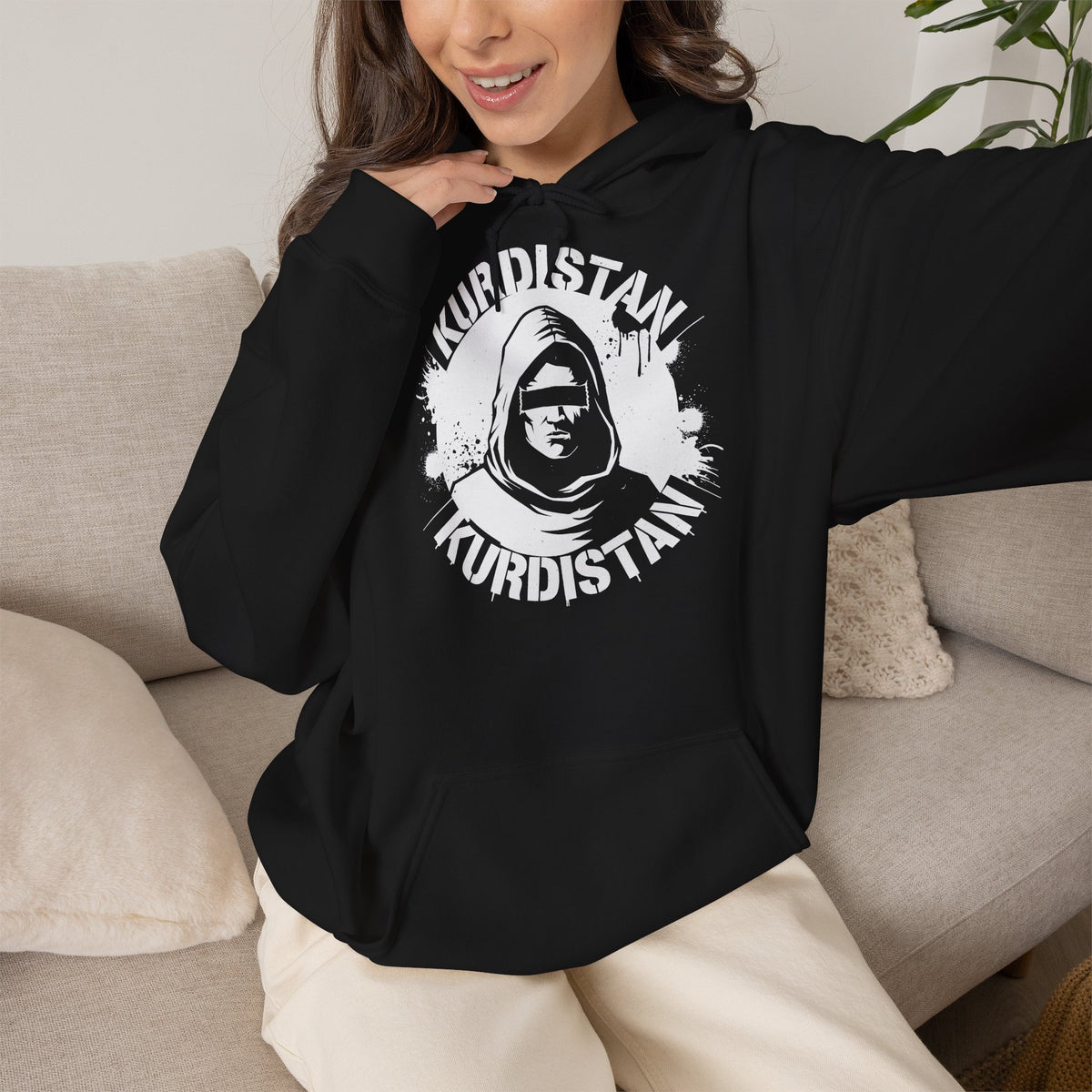 Kurdistan hooligan patria orgoglio stemma bandiera sport calcio tifoso regalo - Felpa con cappuccio unisex