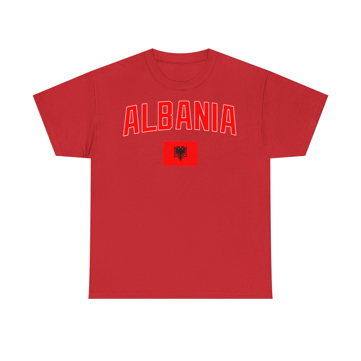 Camiseta unisex de Albania, escudo albanés, bandera, águila, fútbol, aficionado, deporte