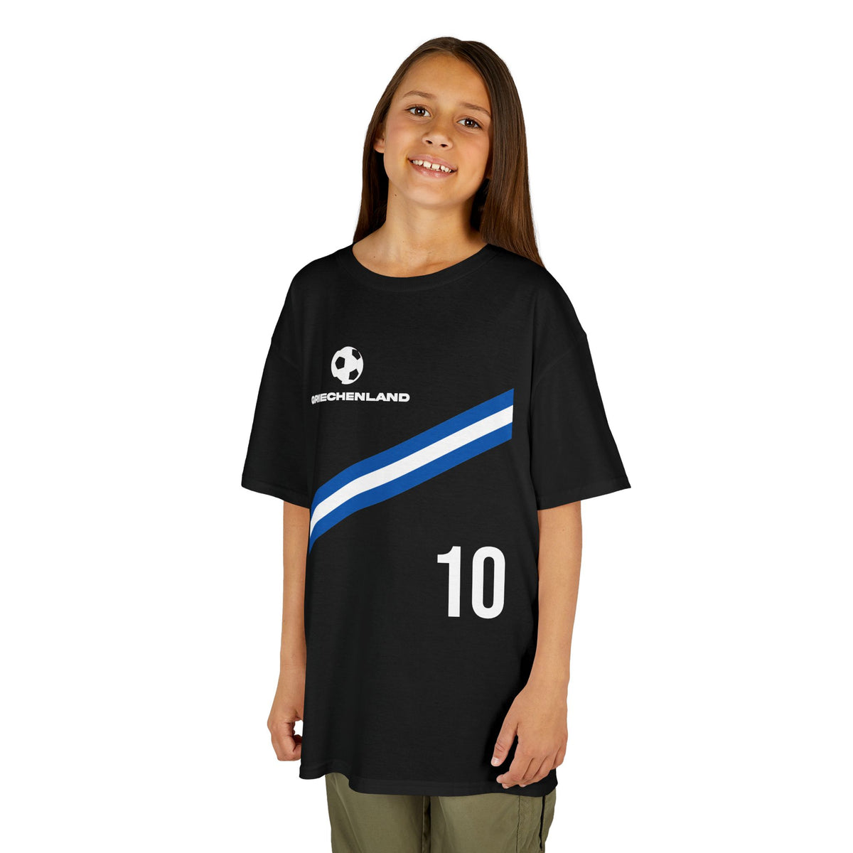 Greece Griechenland Flagge Wappen Heimat Fußball Sport Fan Geschenkidee - Für Kinder & Jugendliche Unisex T-Shirt