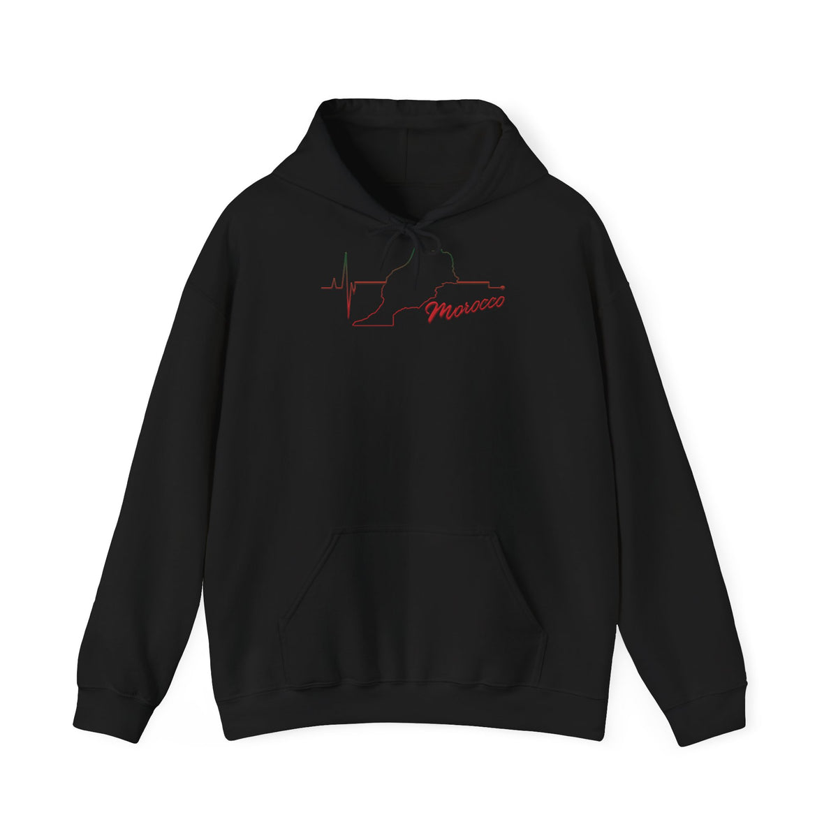 Stemma del Marocco Bandiera del Marocco Orgoglio Tifoso di calcio Sport Idea regalo - Felpa con cappuccio unisex