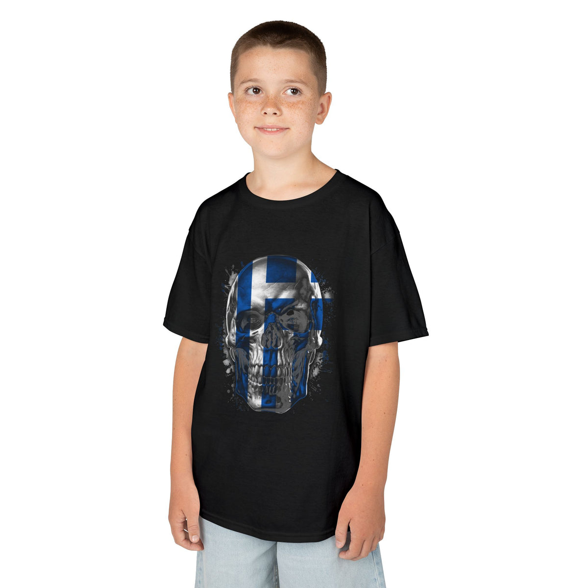 Greece Griechenland Flagge Wappen Heimat Fußball Sport Fan Geschenkidee - Für Kinder & Jugendliche Unisex T-Shirt
