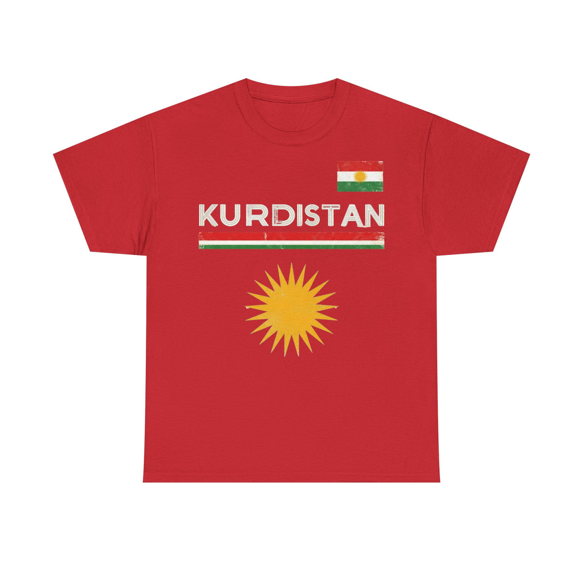 Kurdistán Azadi bandera escudo patria orgullo deporte fútbol aficionado - Camiseta unisex