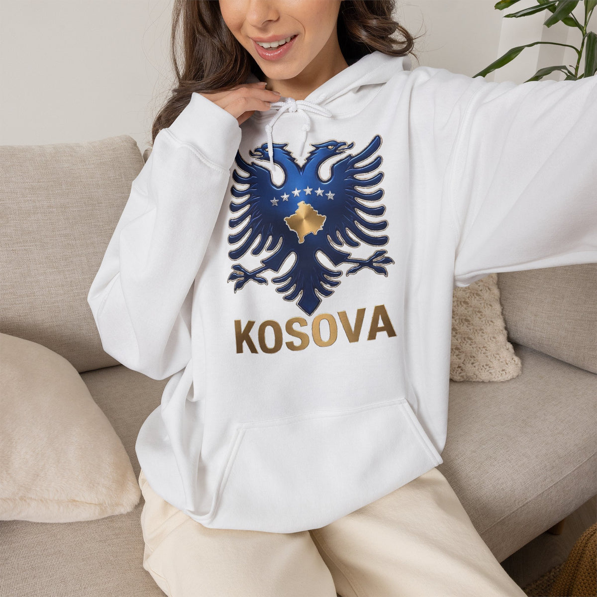Kosova Edel Doppeladler Wappen - Unisex Hoodie