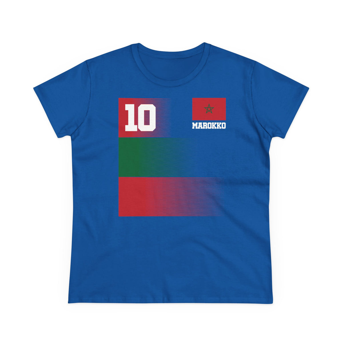 Escudo de Marruecos, bandera de Marruecos, orgullo, aficionada al fútbol y al deporte, idea de regalo - Camiseta para mujer