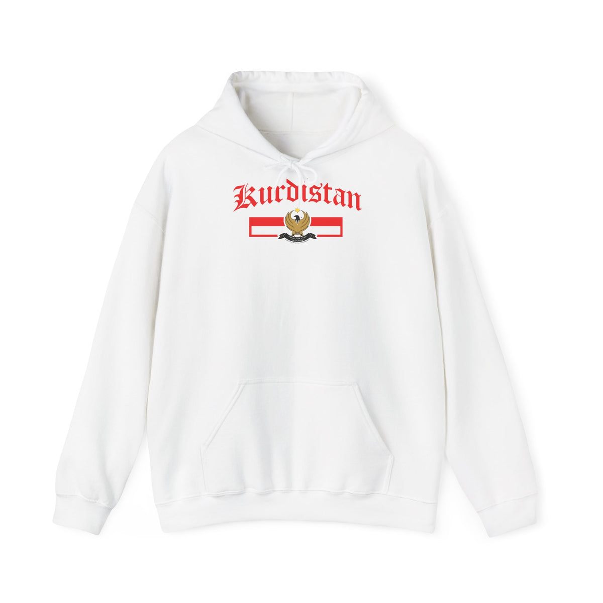 Kurdistan patria orgoglio stemma bandiera sport calcio regalo per tifosi - felpa con cappuccio unisex