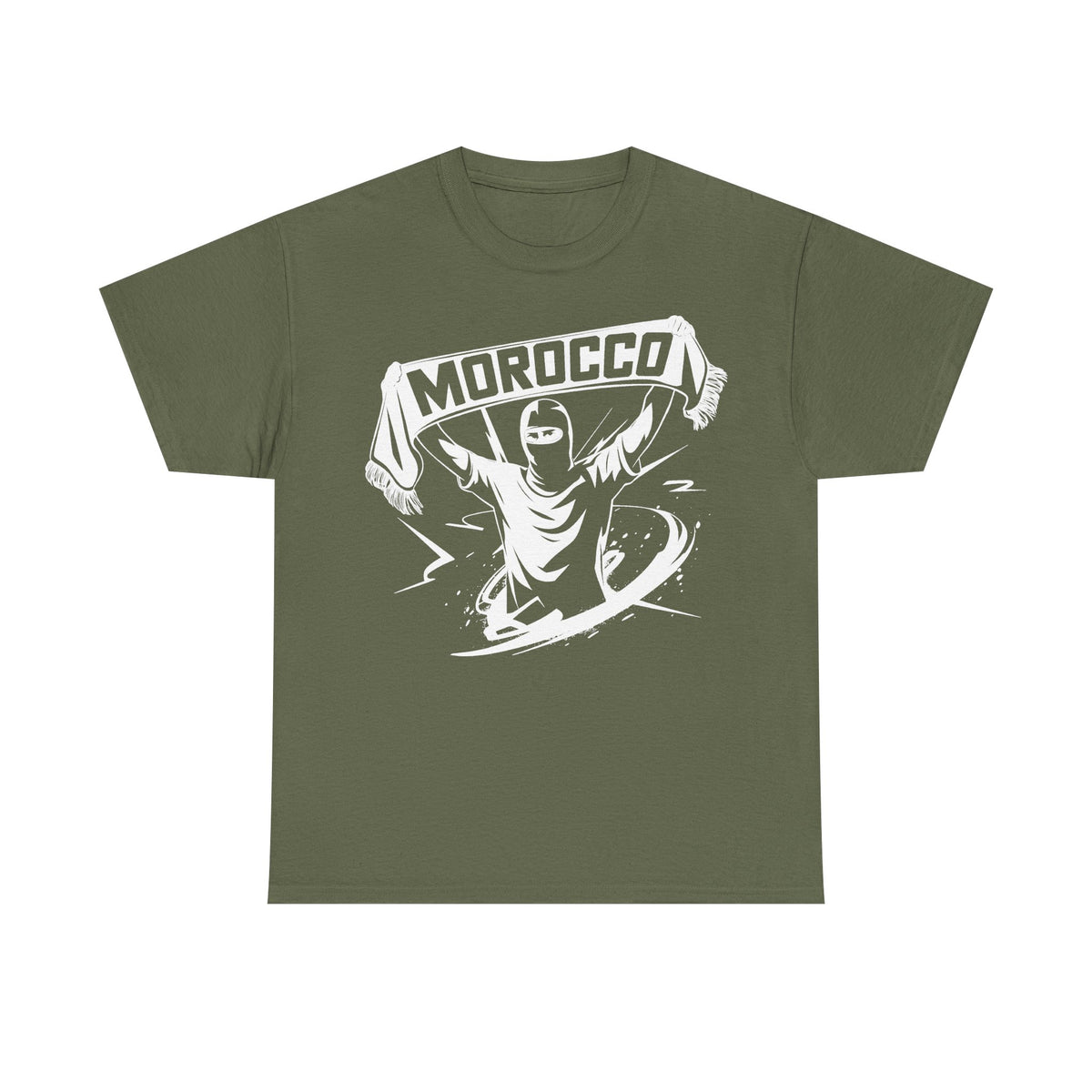 Escudo de hooligan de Marruecos Bandera de Marruecos Fútbol Aficionado Deporte Idea de regalo - Camiseta unisex