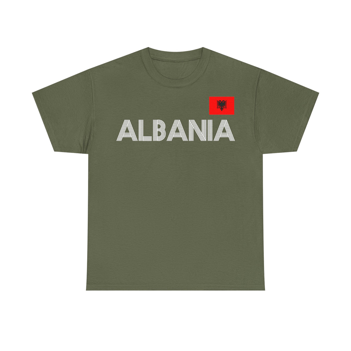 Camiseta unisex de Albania, escudo albanés, bandera, águila, fútbol, aficionado, deporte