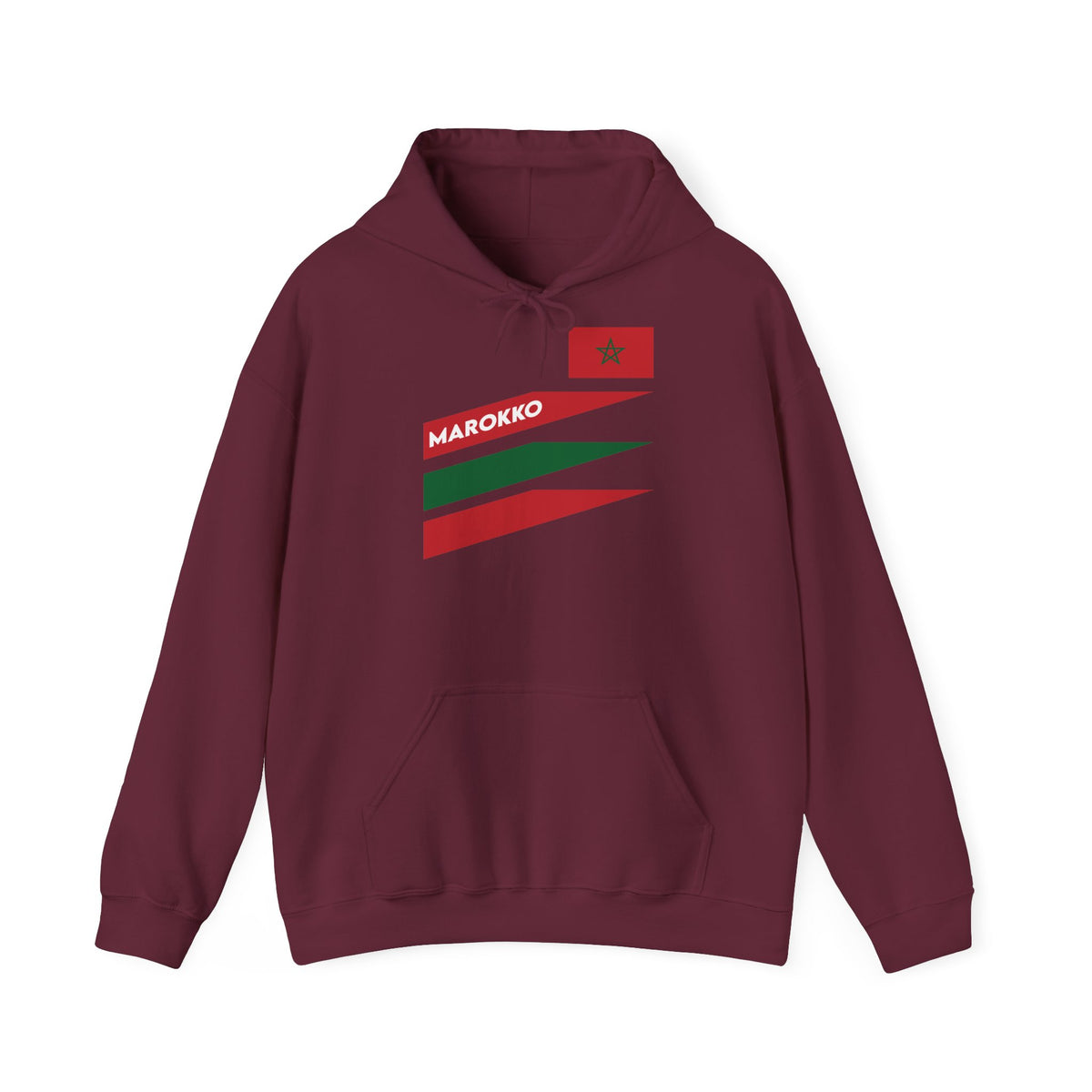 Marokko Wappen Morocco Flagge Stolz Fußball Fan Sport Geschenkidee - Unisex Hoodie