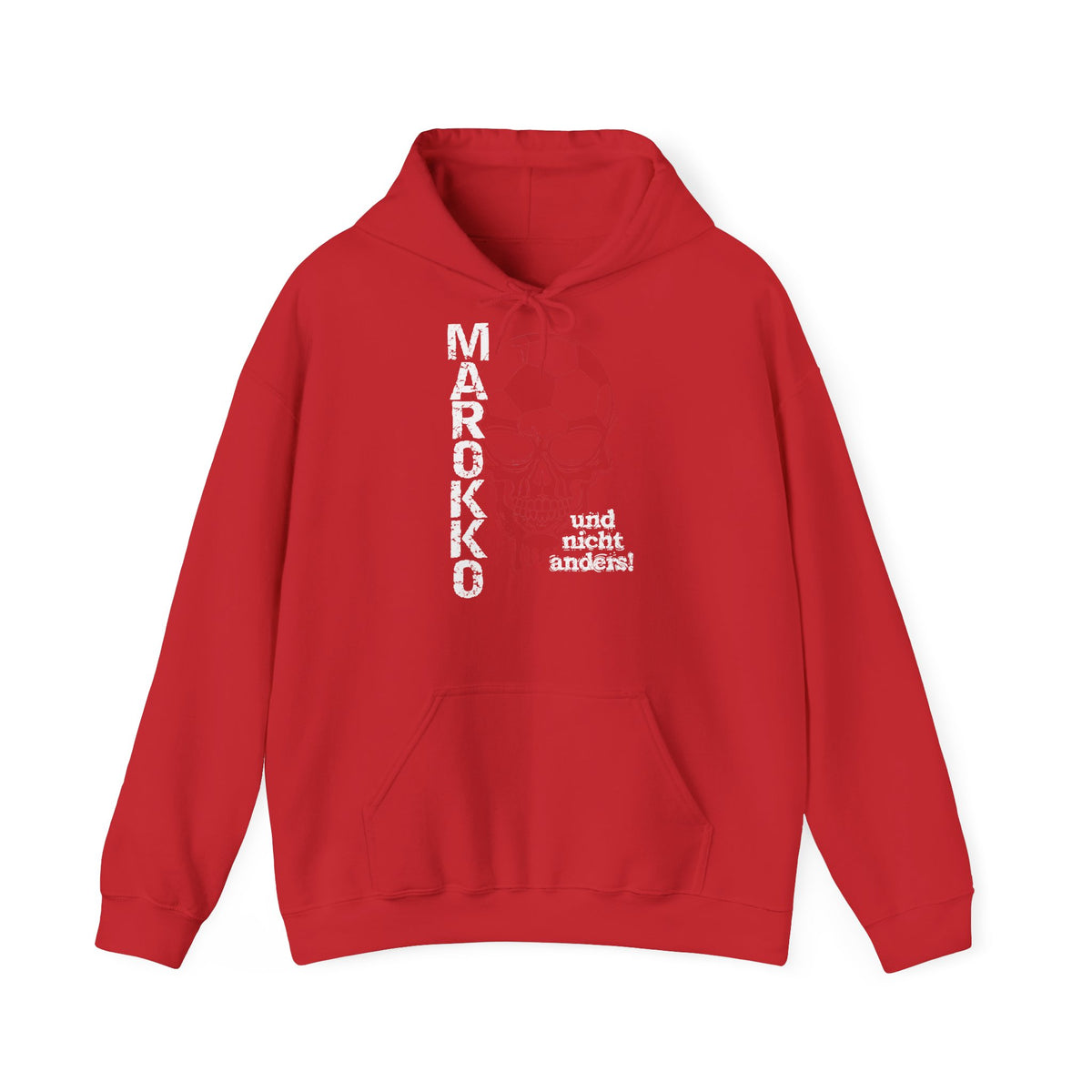 Stemma del Marocco Bandiera del Marocco Orgoglio Tifoso di calcio Sport Idea regalo - Felpa con cappuccio unisex
