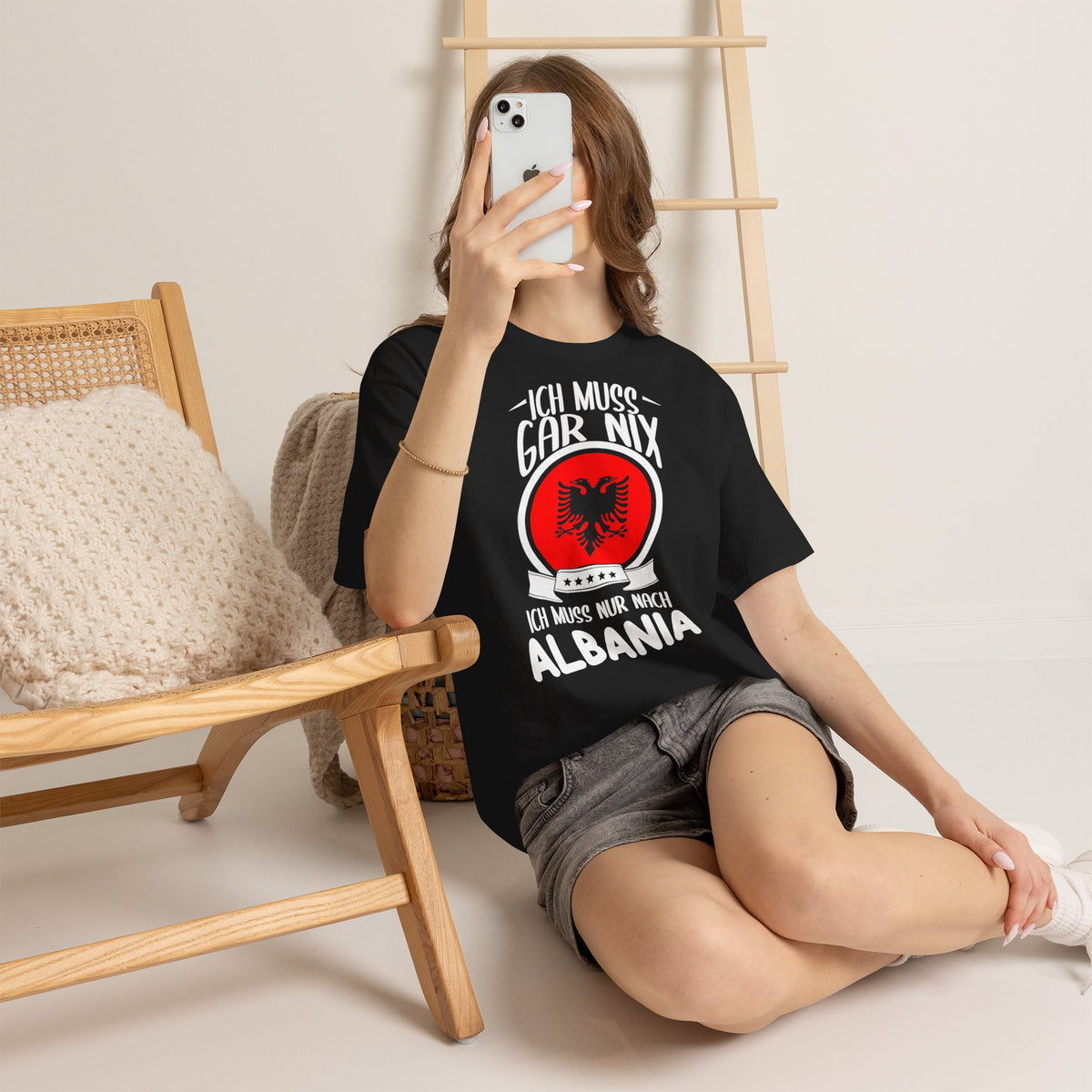 Albania Wappen Shqiptar Flagge Adler Fußball Fan Sport Unisex T Shirt