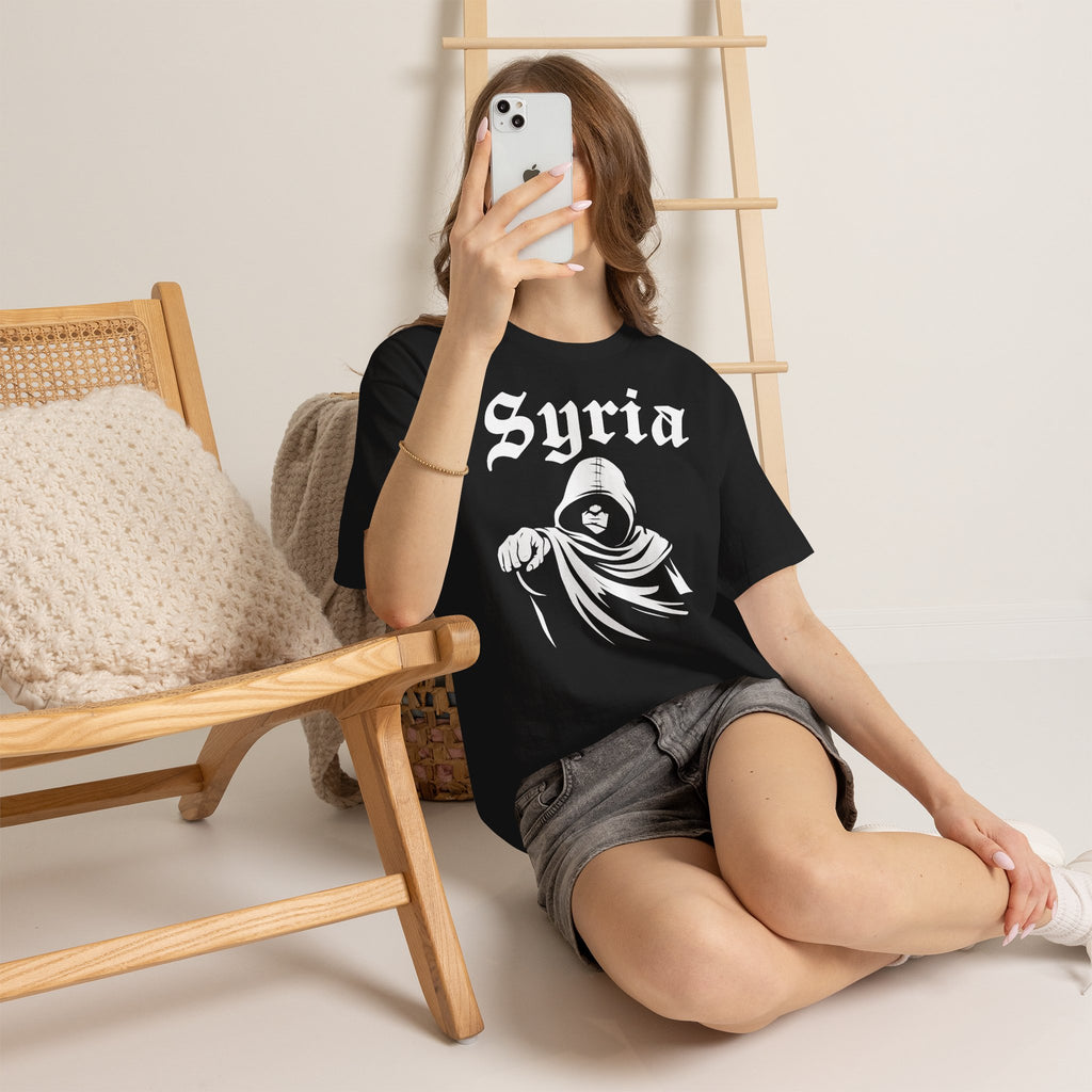 Syria Syrien Hooligan Wappen Flagge Heimat Sport Fußball Fan Geschenkidee - Unisex T-Shirt