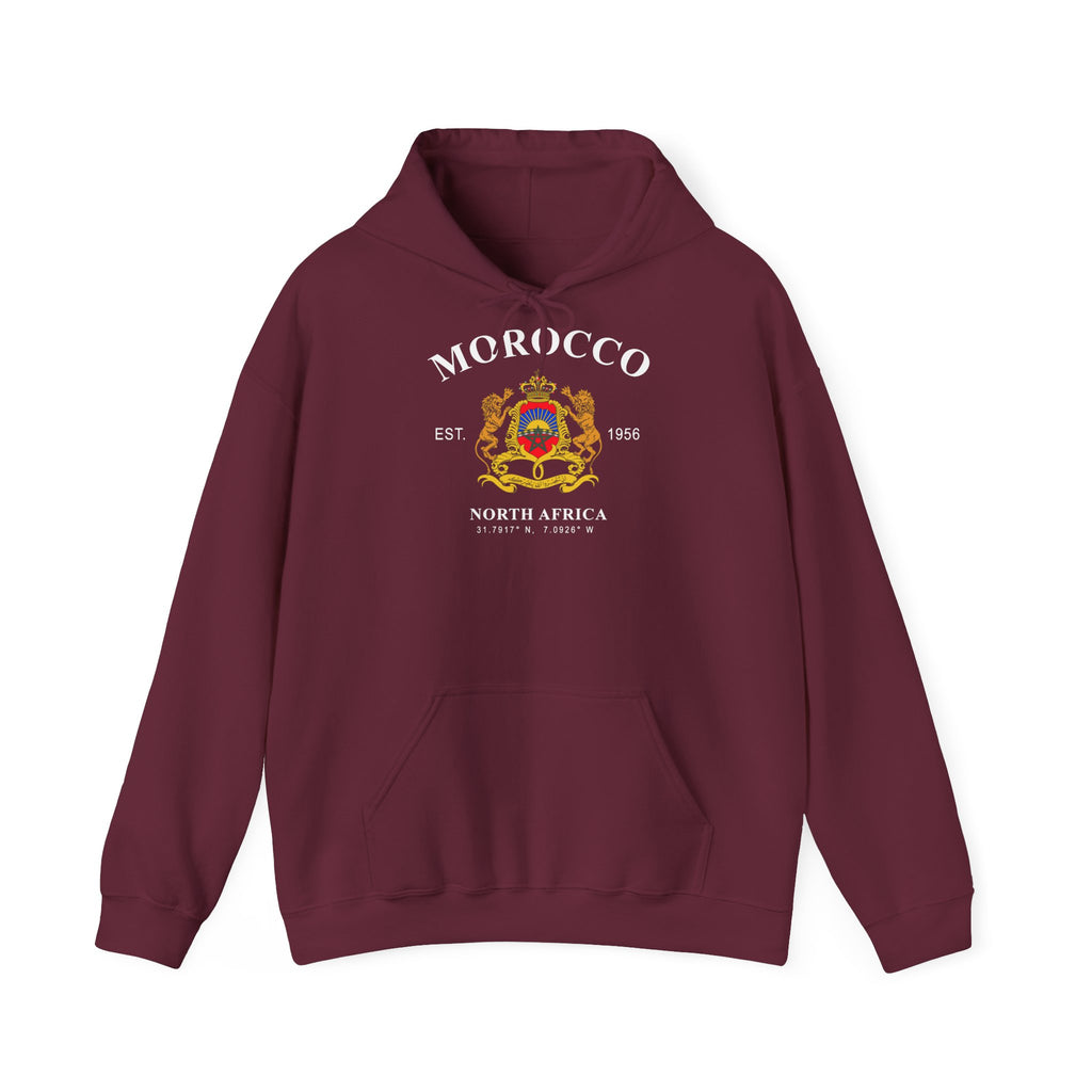 Marokko Wappen Morocco Flagge Stolz Fußball Fan Sport Geschenkidee - Unisex Hoodie