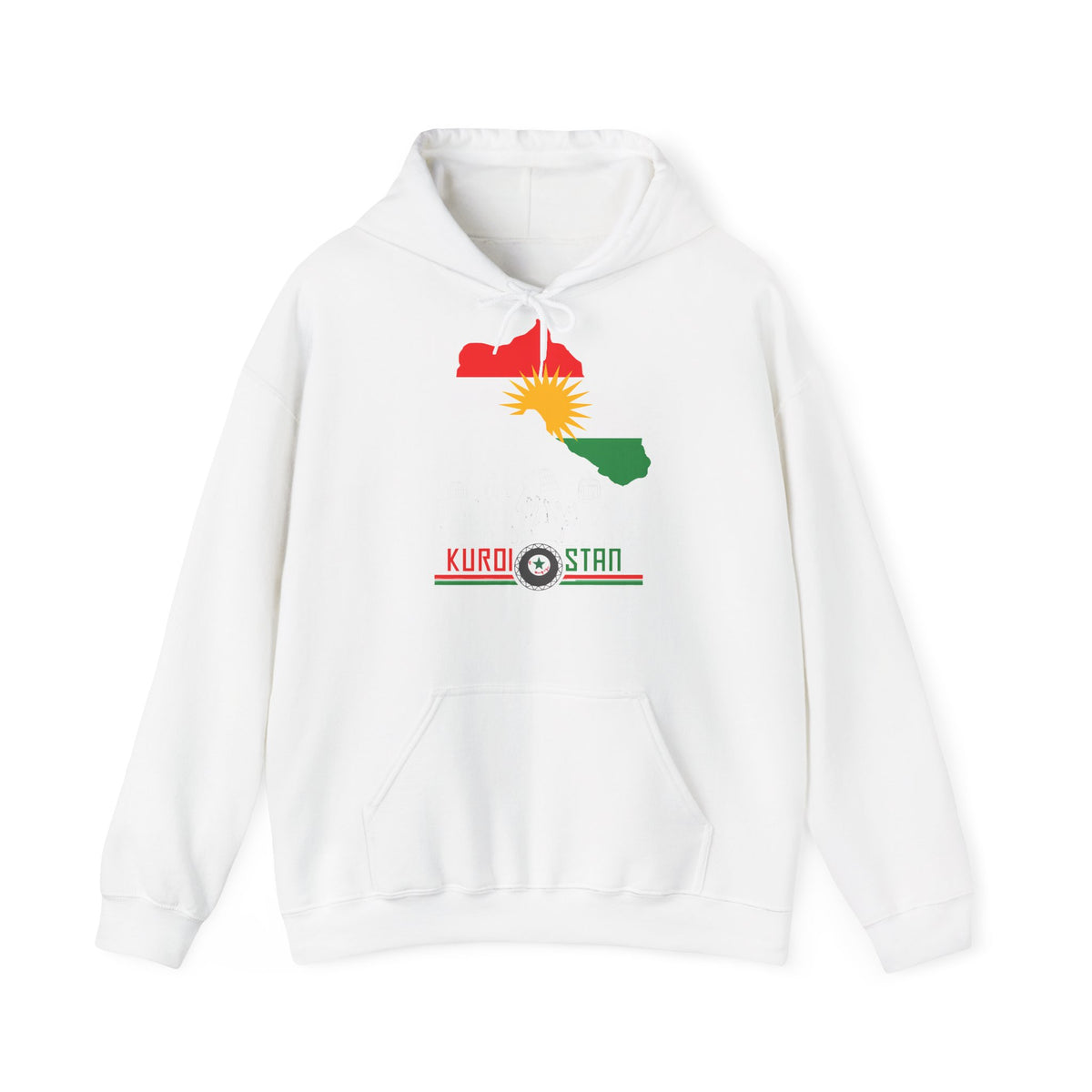 Kurdistan patria orgoglio stemma bandiera sport calcio regalo per tifosi - felpa con cappuccio unisex