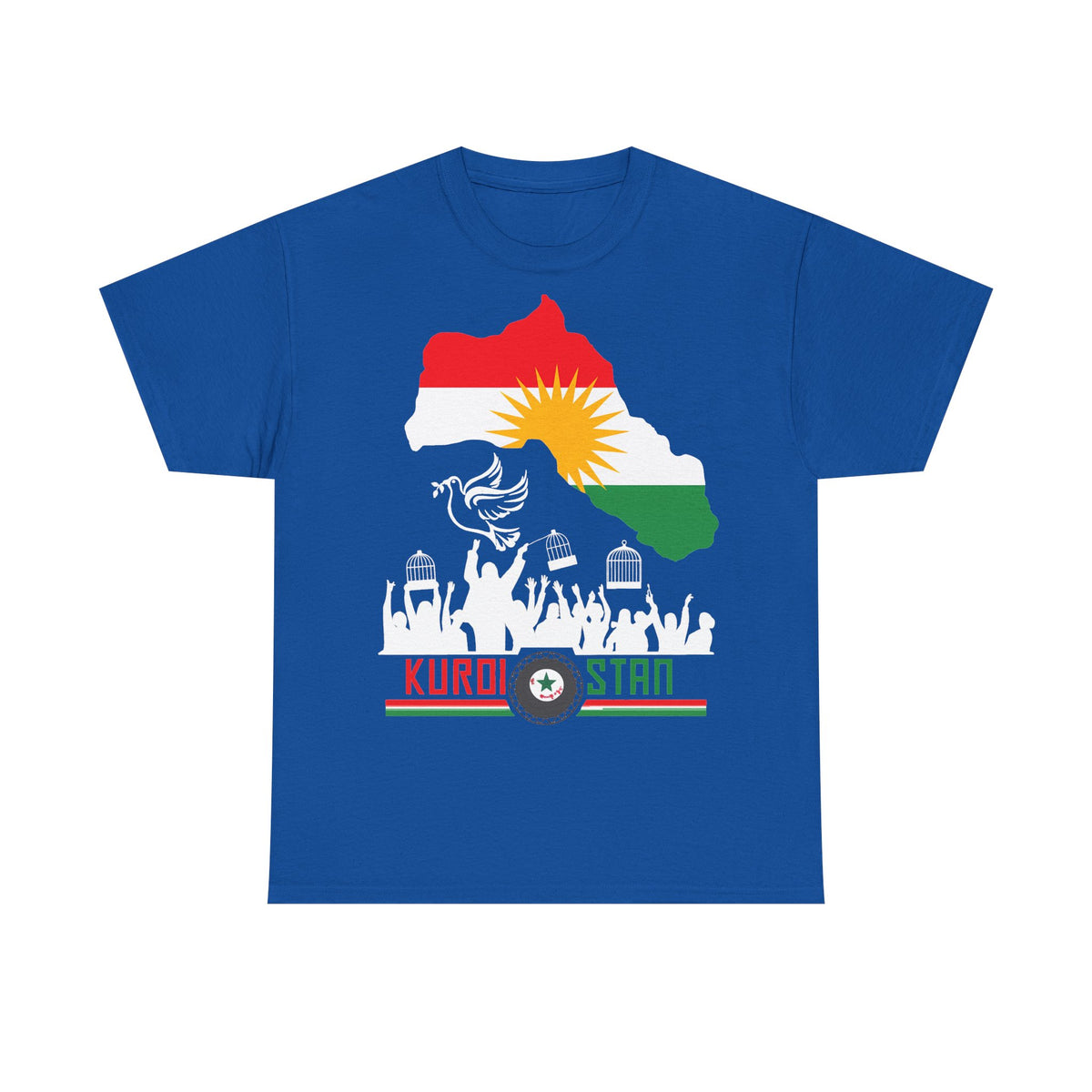 Kurdistán Azadi Escudo Bandera Patria Newroz Regalo - Camiseta unisex