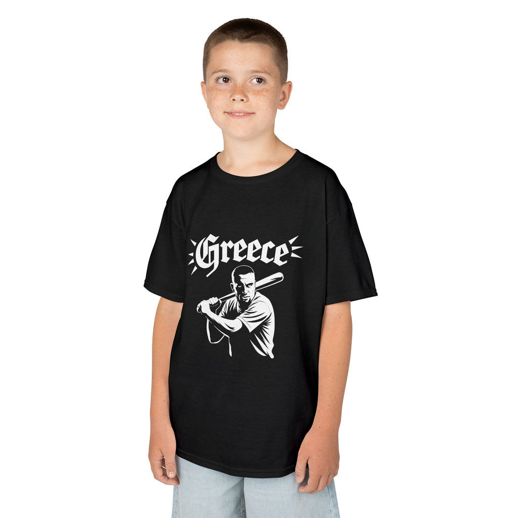 Greece Griechenland Hooligan Flagge Wappen Heimat Fußball Sport Fan Geschenkidee - Für Kinder & Jugendliche Unisex T-Shirt