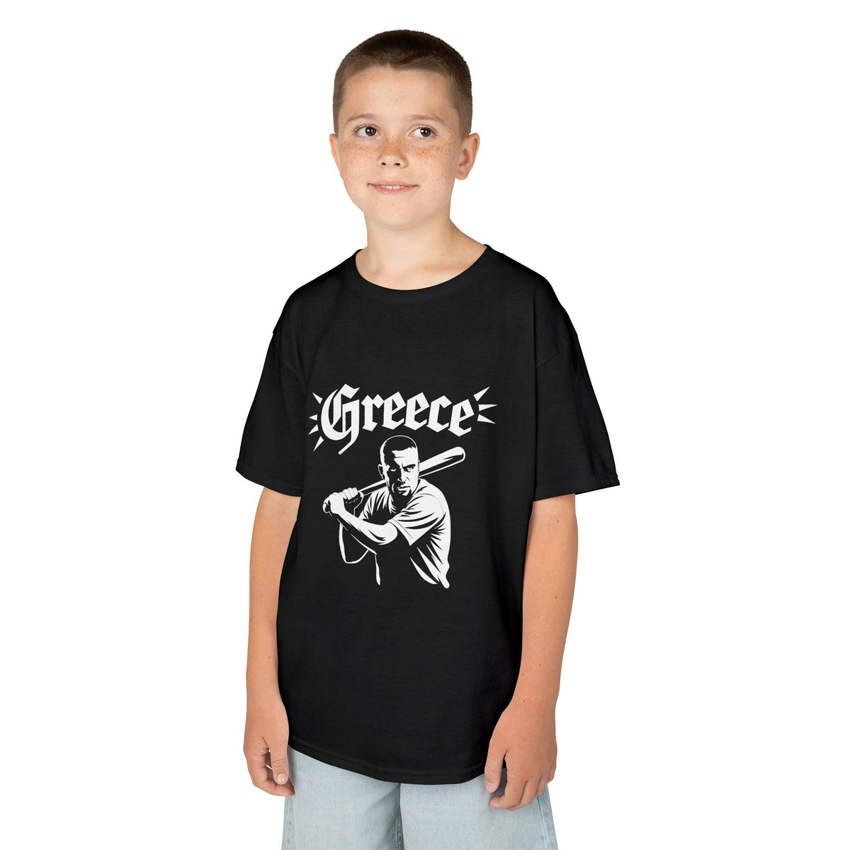 Greece Griechenland Hooligan Flagge Wappen Heimat Fußball Sport Fan Geschenkidee - Für Kinder & Jugendliche Unisex T-Shirt