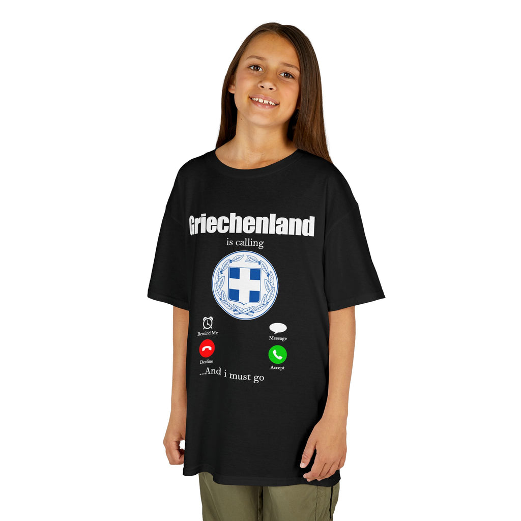 Greece Griechenland Flagge Wappen Heimat Fußball Sport Fan Geschenkidee - Für Kinder & Jugendliche Unisex T-Shirt