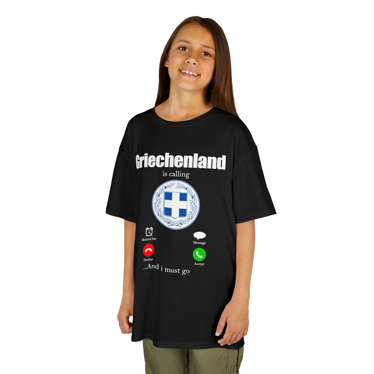 Greece Griechenland Flagge Wappen Heimat Fußball Sport Fan Geschenkidee - Für Kinder & Jugendliche Unisex T-Shirt