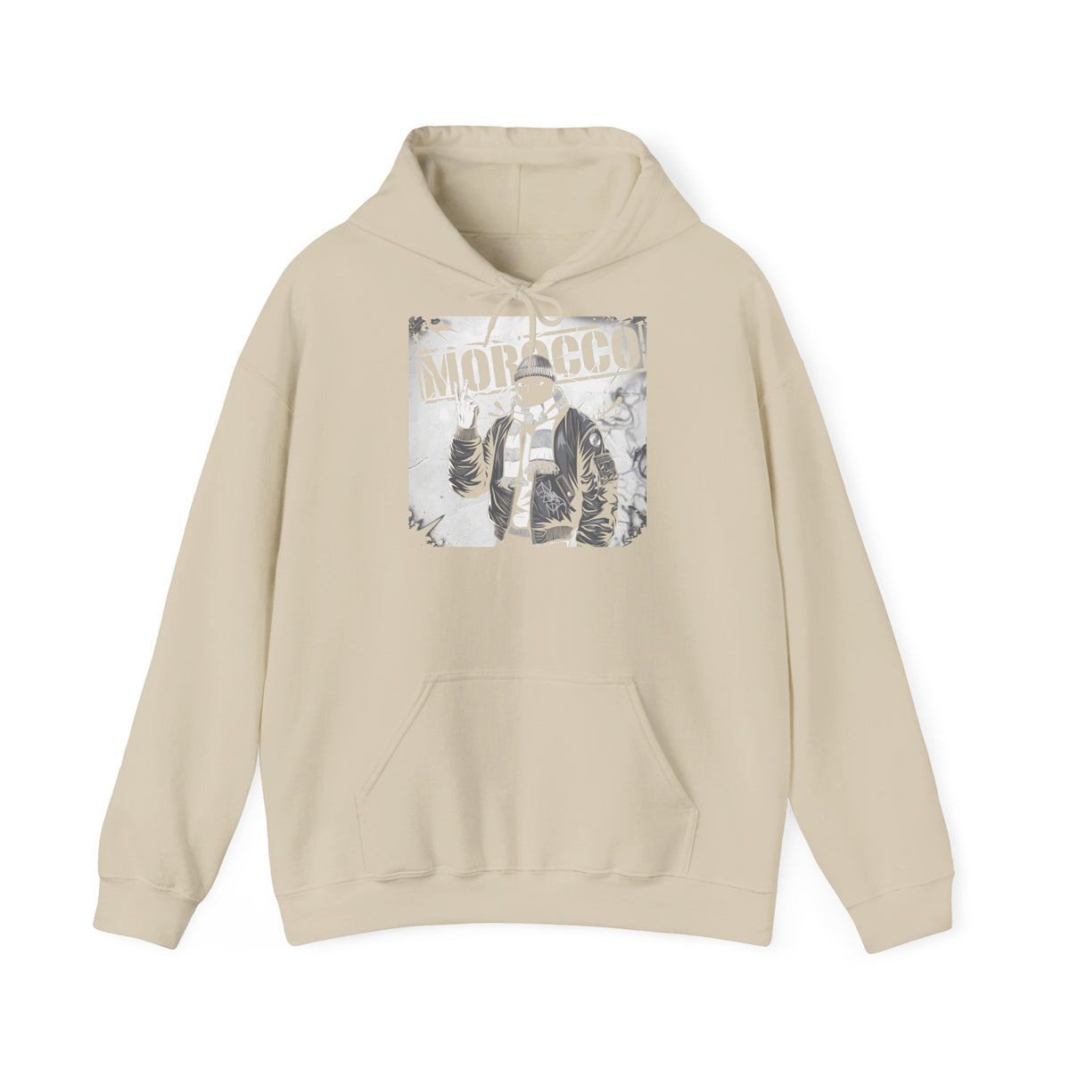 Stemma hooligan del Marocco, bandiera del Marocco, tifoso di calcio, sport, idea regalo - Felpa con cappuccio unisex