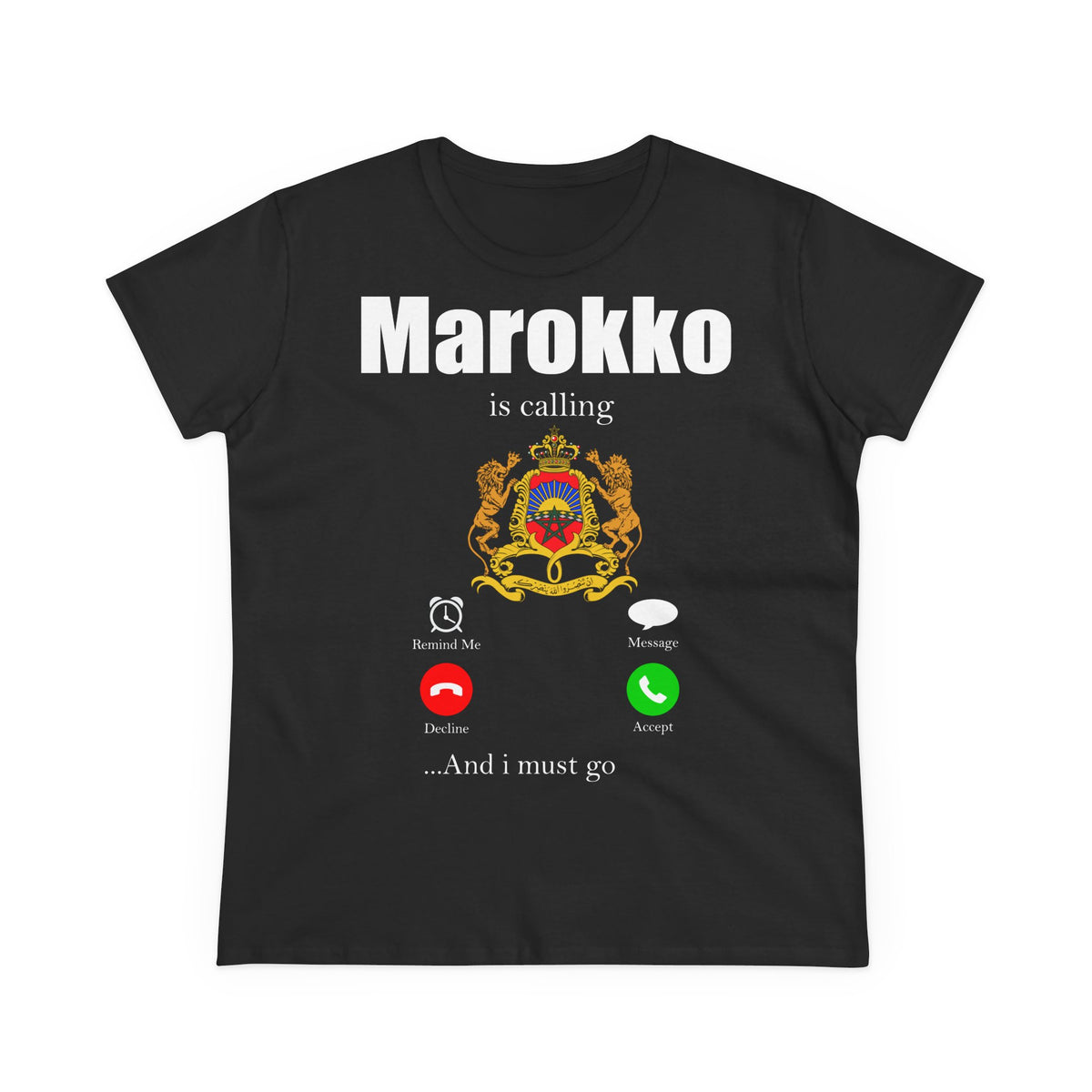 Escudo de Marruecos, bandera de Marruecos, orgullo, aficionada al fútbol y al deporte, idea de regalo - Camiseta para mujer