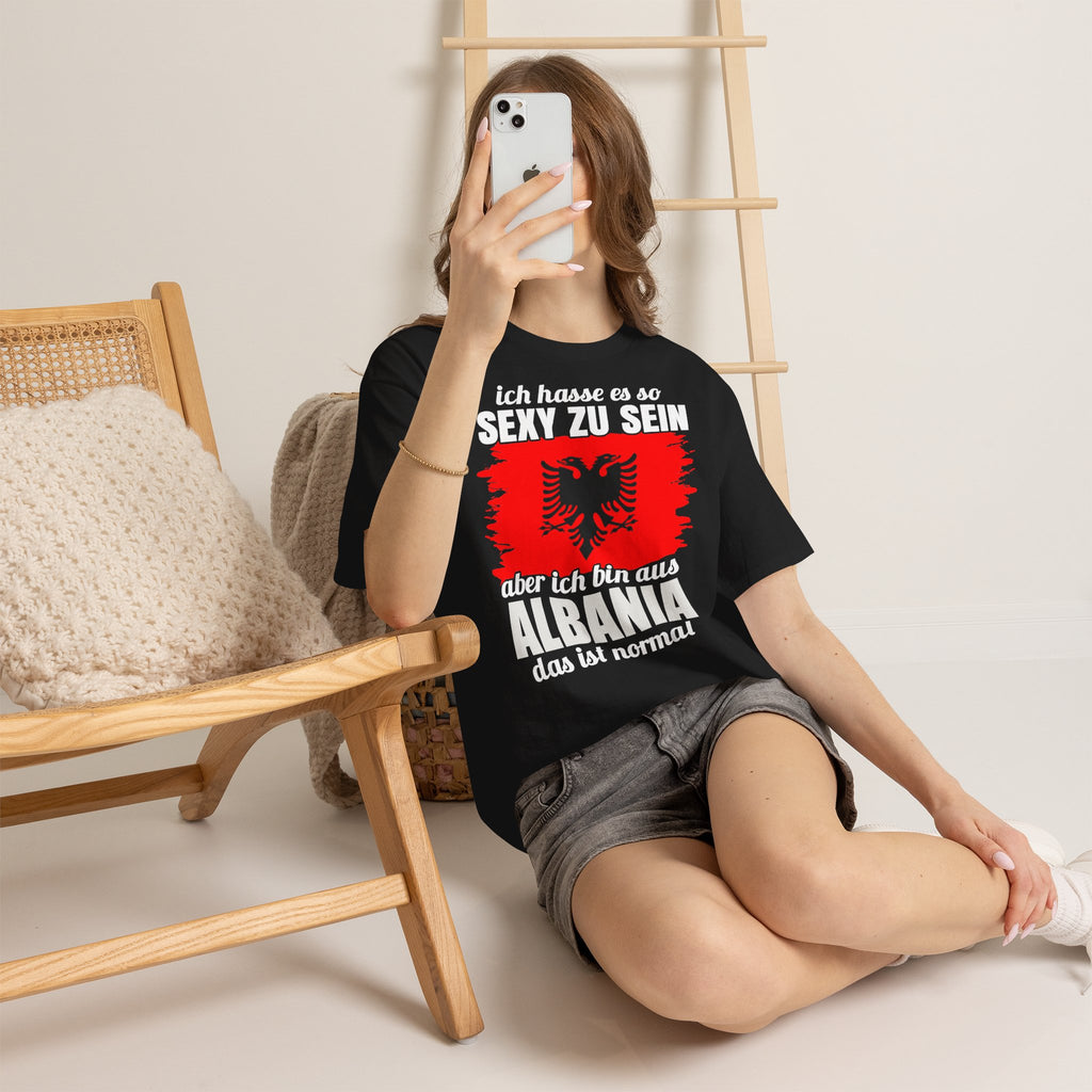Albania Wappen Shqiptar Flagge Adler Fußball Fan Sport Unisex T Shirt