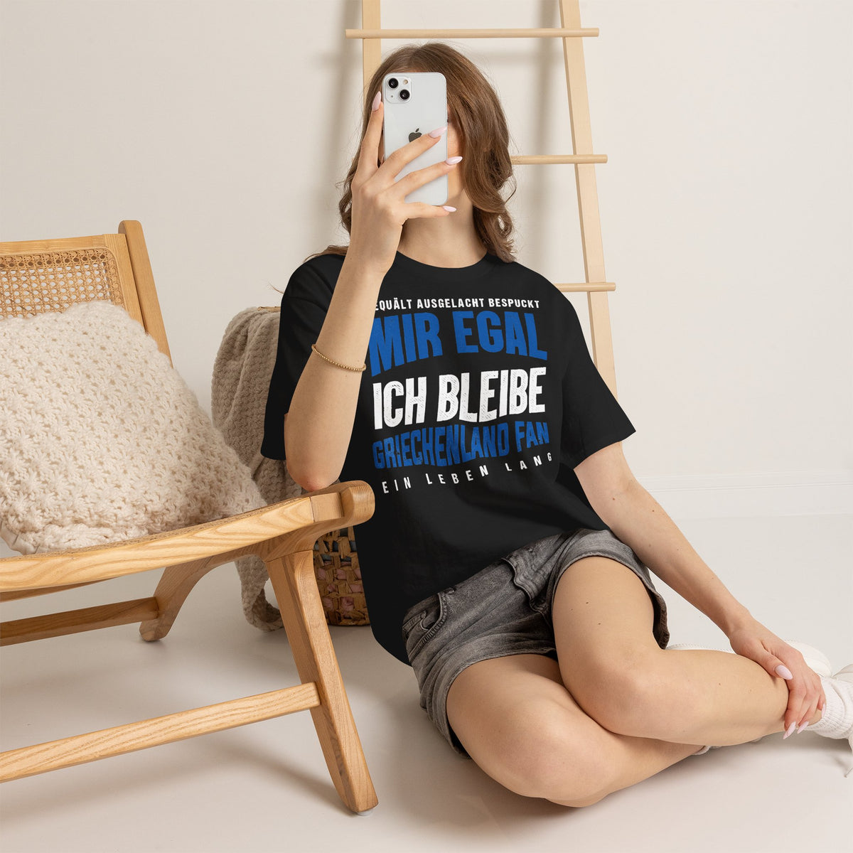 Greece Griechenland Flagge Wappen Heimat Fußball Sport Fan Geschenkidee - Unisex T-Shirt
