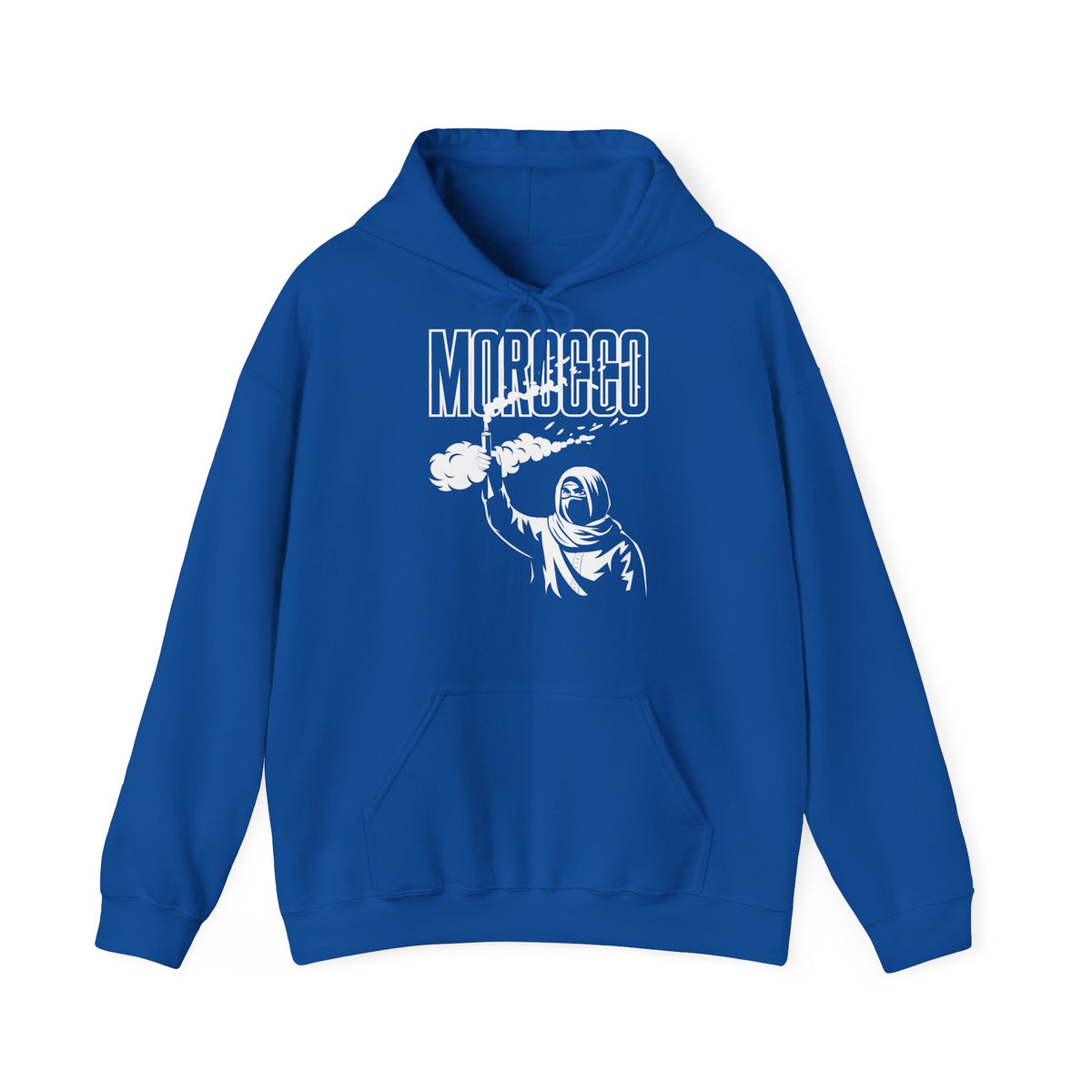 Stemma hooligan del Marocco, bandiera del Marocco, tifoso di calcio, sport, idea regalo - Felpa con cappuccio unisex
