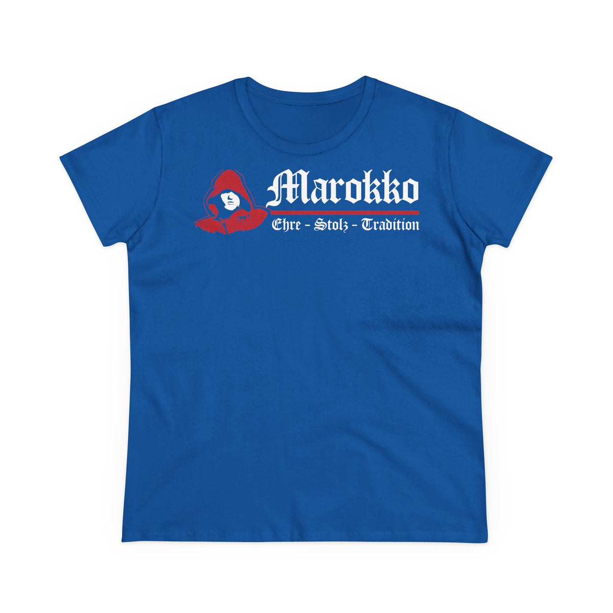 Escudo de Marruecos, bandera de Marruecos, orgullo, aficionada al fútbol y al deporte, idea de regalo - Camiseta para mujer