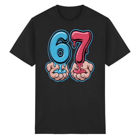 6 7 Six Seven Meme Humor Brainrot - Heavy Cotton T-Shirt
