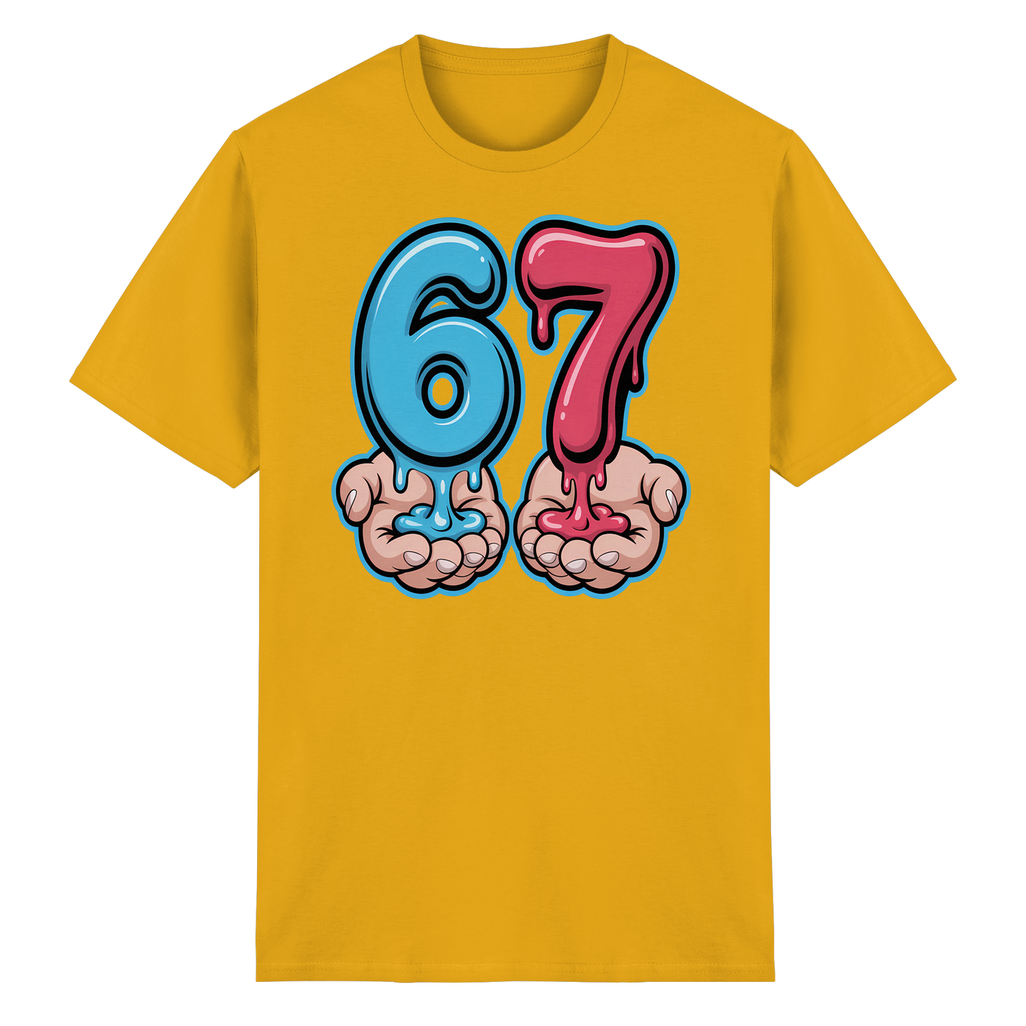 6 7 Six Seven Meme Humor Brainrot - Heavy Cotton T-Shirt