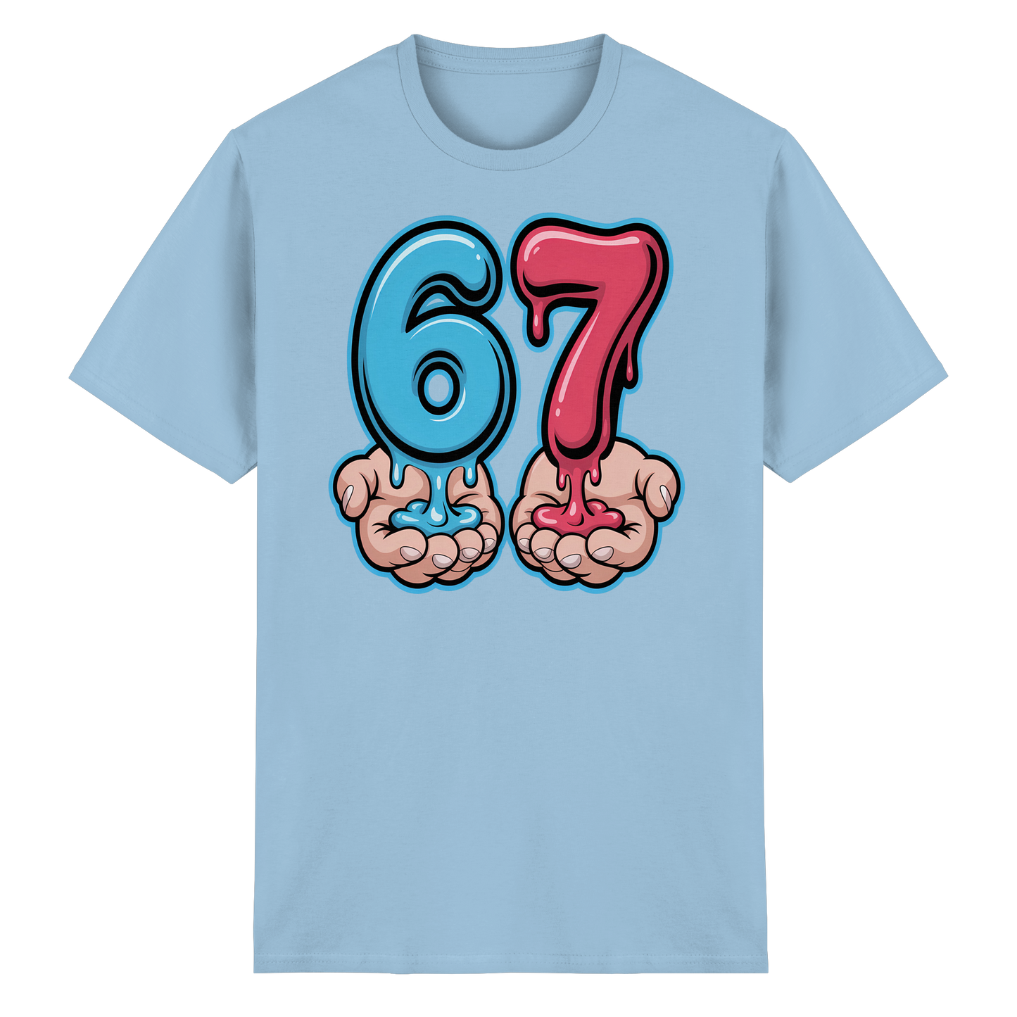 6 7 Six Seven Meme Humor Brainrot - Heavy Cotton T-Shirt