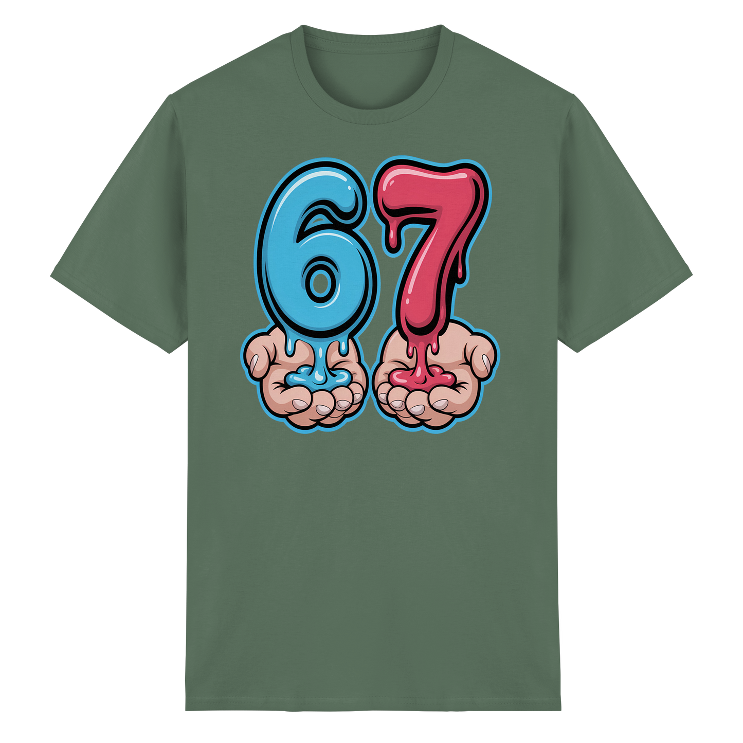6 7 Six Seven Meme Humor Brainrot - Heavy Cotton T-Shirt