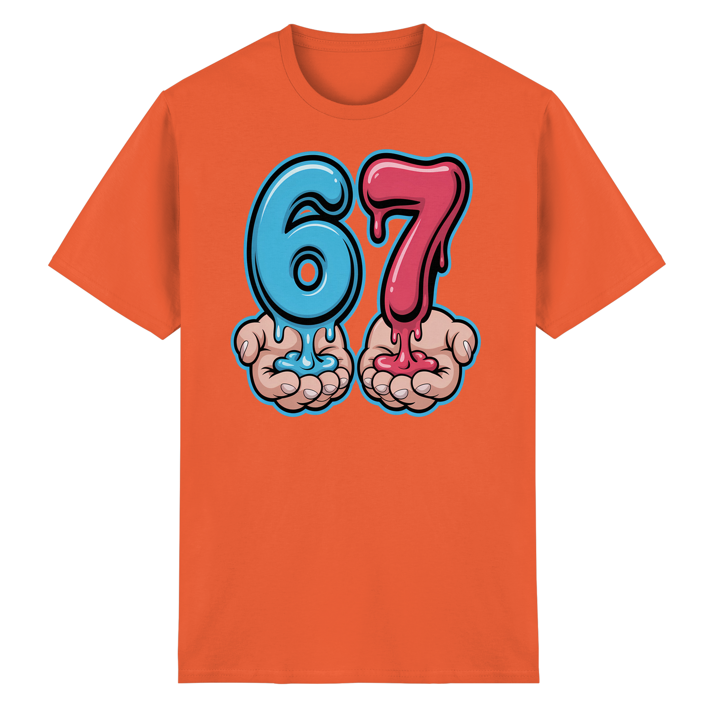 6 7 Six Seven Meme Humor Brainrot - Heavy Cotton T-Shirt