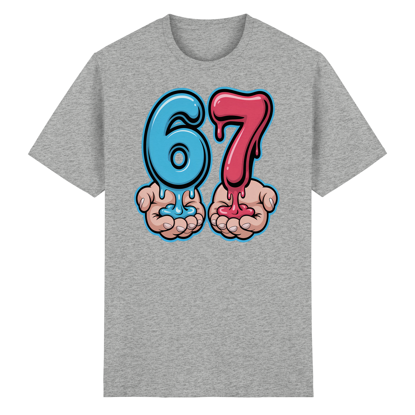 6 7 Six Seven Meme Humor Brainrot - Heavy Cotton T-Shirt